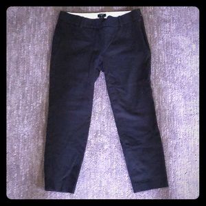 Size 6 J Crew curvy fit stretch pants — black